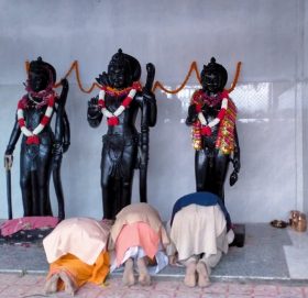 माडी अयोध्याधाममा भव्य समारोहबीच राम सीताको मूर्ति प्रतिस्थापन