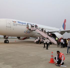 मुलुकको दोस्रो अन्तर्राष्ट्रिय विमानस्थमा वाइडबडी जहाज अवतरण